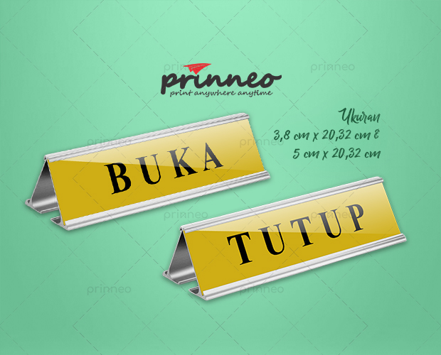 Name Plate Holder 2 Muka Besar Kecil